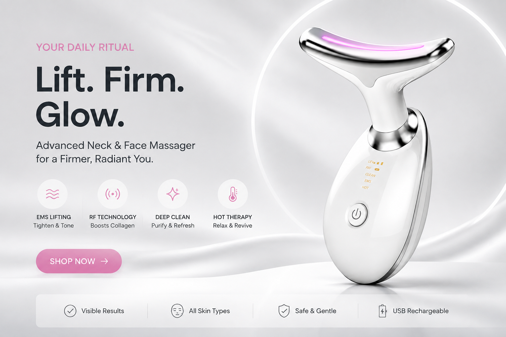 LumiLift™ 5-in-1 Advanced Neck & Face Sculpting Device | EMS + RF Skin Tightening Massager